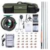 GOTURE Mountain Stream Fly Rod Carbon Rod Fishing Fly Fishing Starter Kit #6 [Includes Bag]