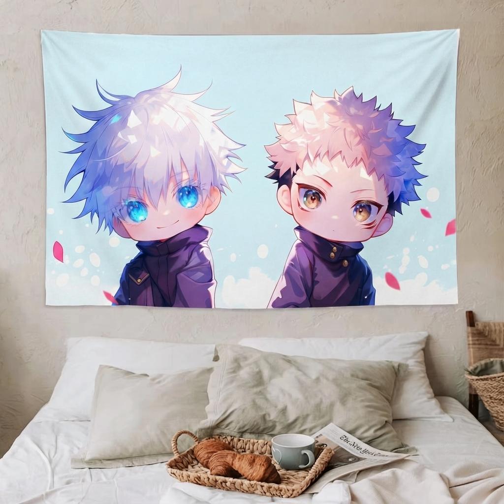 1pc J-Jujutsu K-Kaisen Tapestry Kawaii Anime Decor Bedroom Dorm Otaku Fans Gift Ideal for Bedroom Living Room College Dorm Home