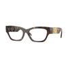 Temple Logo Plastic Butterfly Optical Frame Women's Tortoise Shell 17550677 0VE3367U 108 havana-Tortoiseshell 52