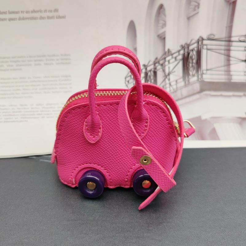 New Korean Style Cute You Mini Bike Handlebar Love Leather Case Headphone Case Metal Chain Bag Accessory Bag