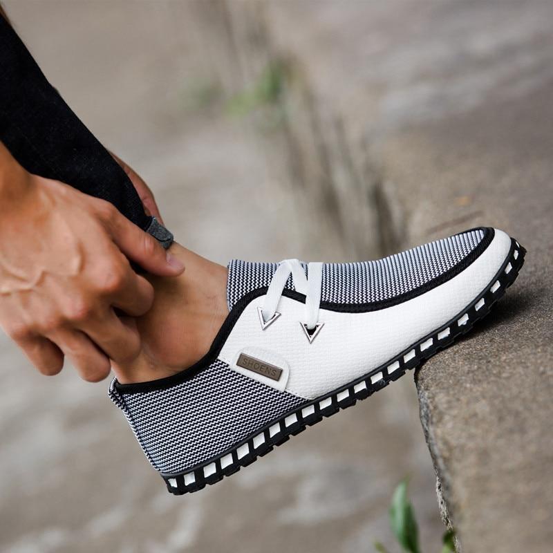Leder Herren Schuhe Sneakers Trend Casual Schuh Italienische Atmungsaktive Freizeit Herren Sneakers Rutschfeste Schuhe Herren Vulkanisierte Schuhe