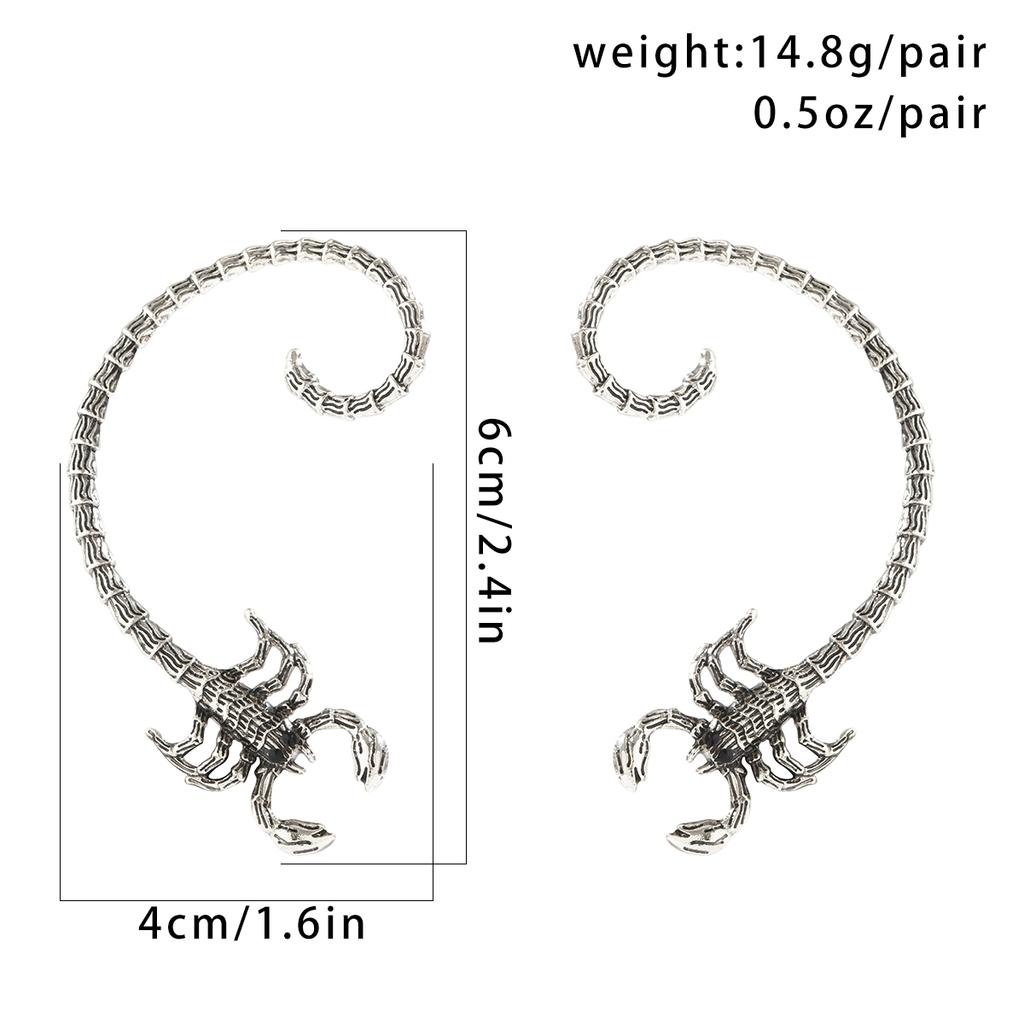 Punk Gothic Dark Scorpion Earrings for Women Vintage Insect Centipede Piercing Earrings Halloween Party Ear Decoration Jewelry