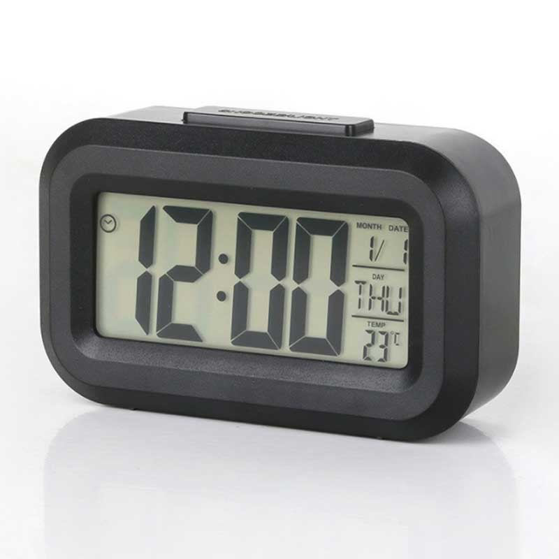 Snooze Digital Alarm Clock With Temperature Date Week Display Mini Bedside Wake Up Clock For Bedroom Student Dorm Home Decor2