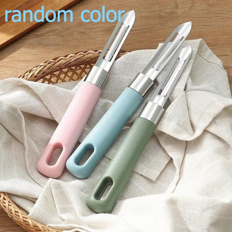 

Овощечистки из нержавеющей стали, кухонные ножницы для очистки картофеля, ручные ножи для быстрого очищения овощей, кухонный инструмент розовый