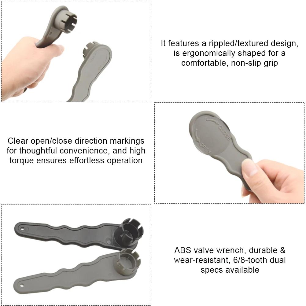 Nylon Spiral Valve Wrench with 8 Holes for Use with For Inflatable Boats Kayaks and Paddleboards Featuring Comfortable Grip
