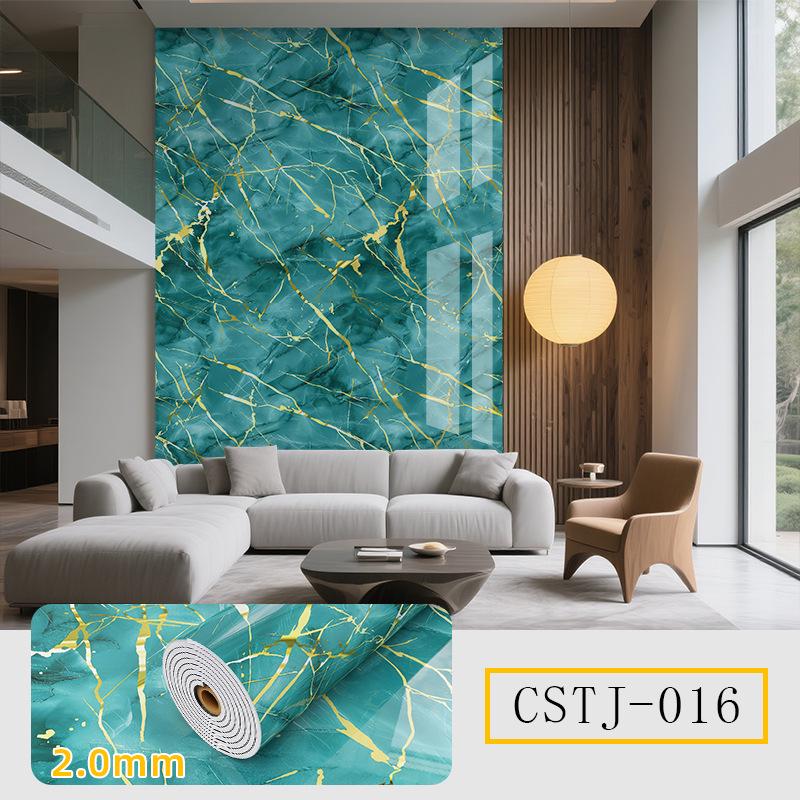 Selbstklebende, wasserfeste Marmorfliesen-Wandaufkleber für TV-Hintergrund und Dekoration