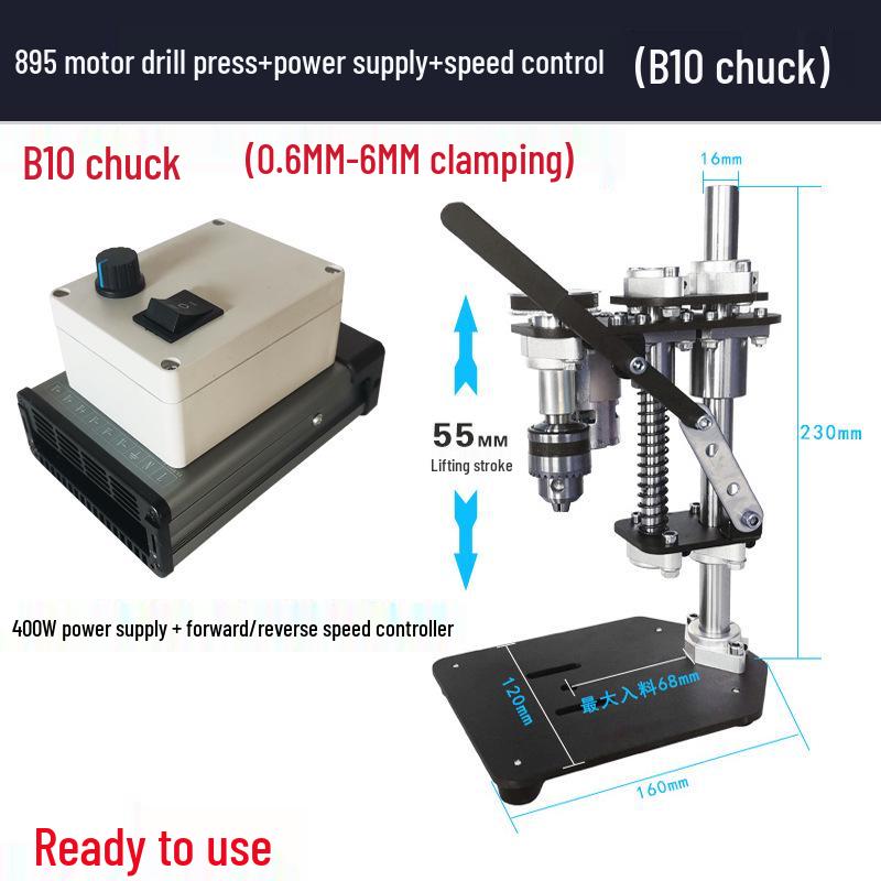 Compact 220V Mini Bench Drill Press with Variable Speed for DIY Projects