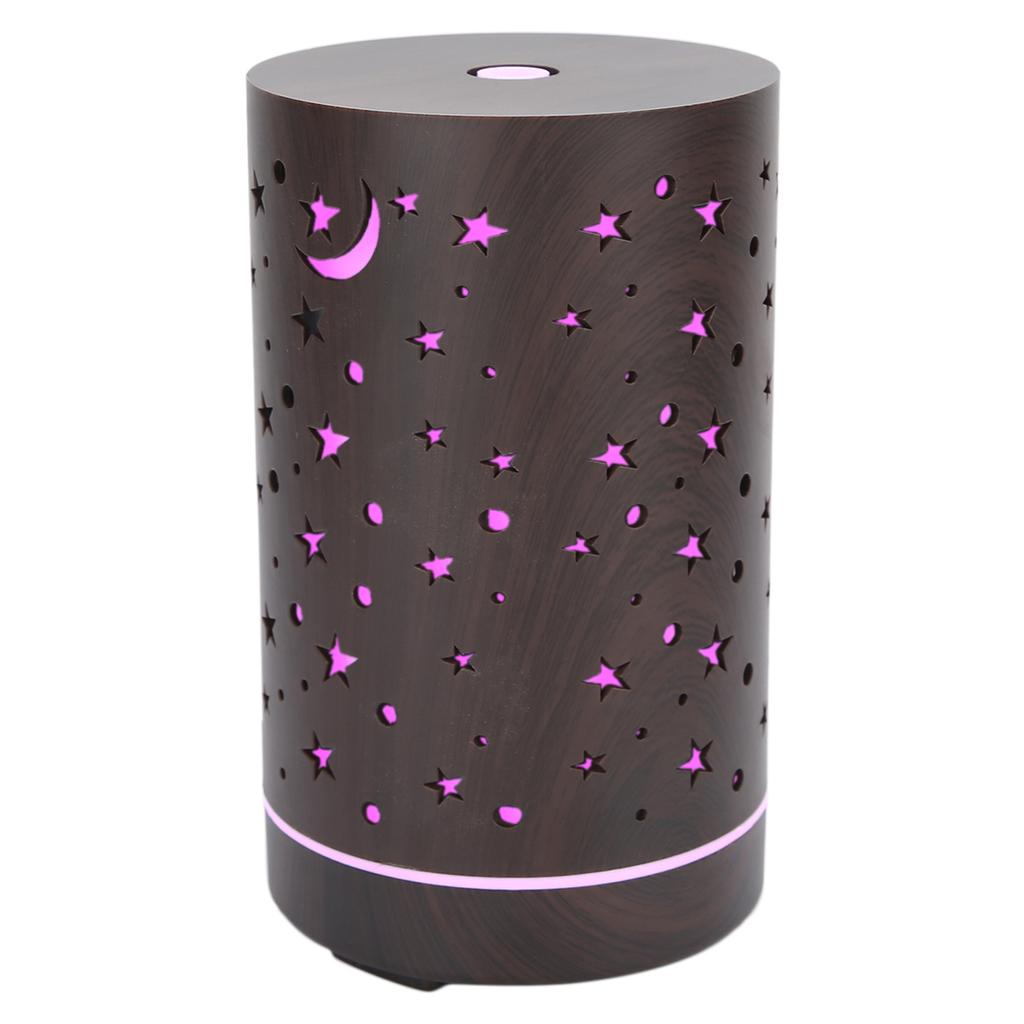 200ml Desktop Hollow Star Pattern Humidifier Aroma Air Diffuser 7 Color Light Humidifier (110‑240V)