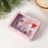 Valentine's Day Candy Box Valentine's Day Treats Container Tinplate Cookie Box With Clear Window For Food Candy Snack Chocolate