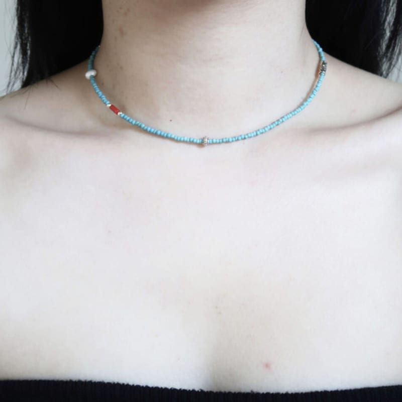 821WEBSERVICE mint wood necklace