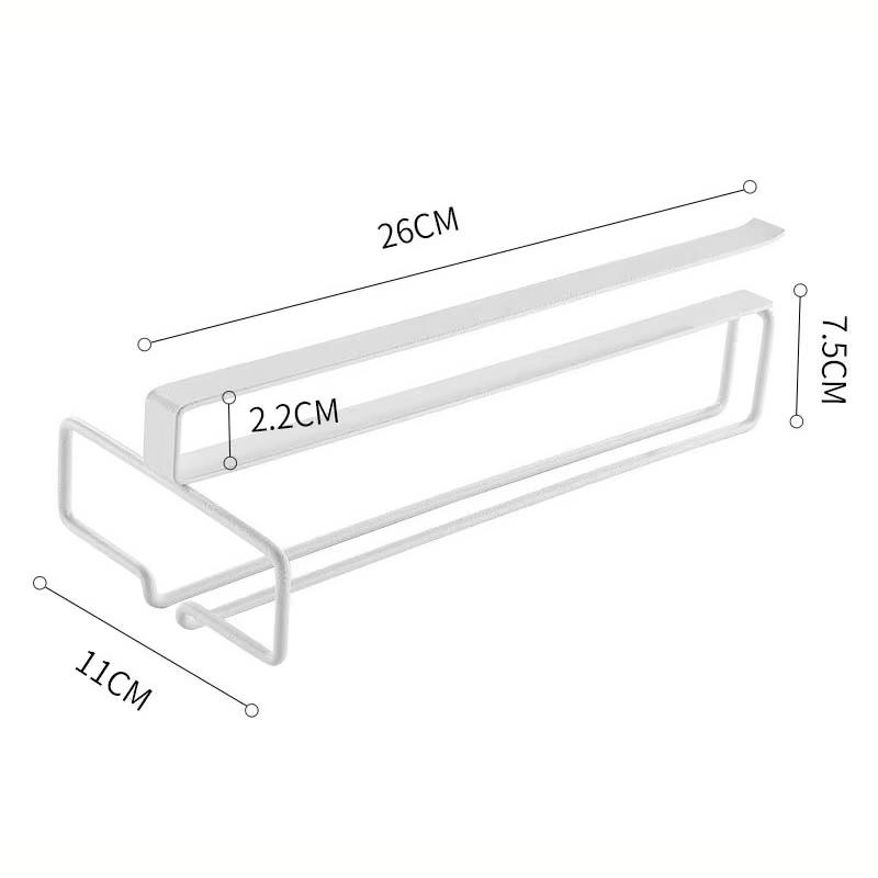 New Type of Metal Hanging Rack for Red Wine Glasses Without Perforation, Metal Hanging Goblets, Cabinet Storage Rack and Shelf