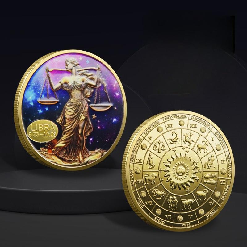 Pamětní mince Dvanácti souhvězdí, Kovové barevné pamětní medaile pro zahraniční obchod, Sběratelské mince souhvězdí