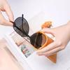 Self-closing Eyeglasses Bag Imitation Sheepskin Leather Glasses Holder Soft Velvet Interior Travel Protective Sunglasses Case
