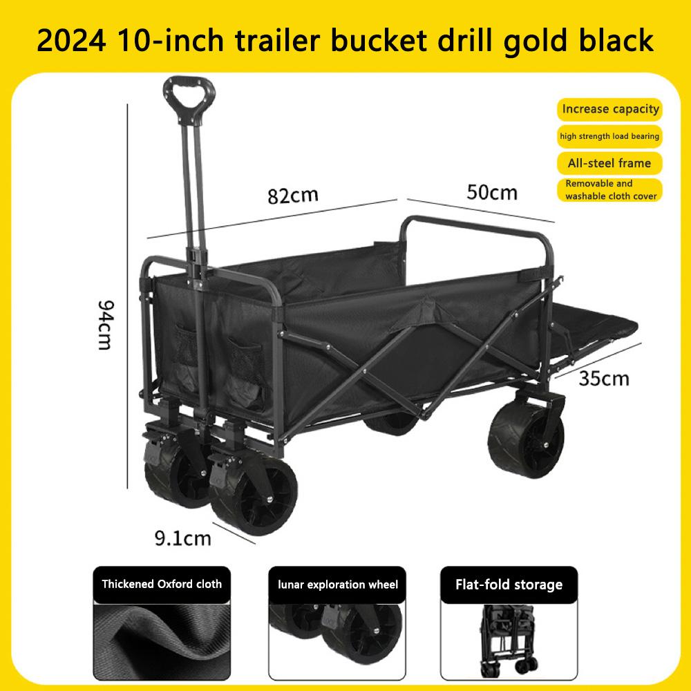 Collapsible Wagon Cart with Wheels Foldable - Folding Utility Wagons Carts Wagons for Grocery Sports Garden Shopping Camping