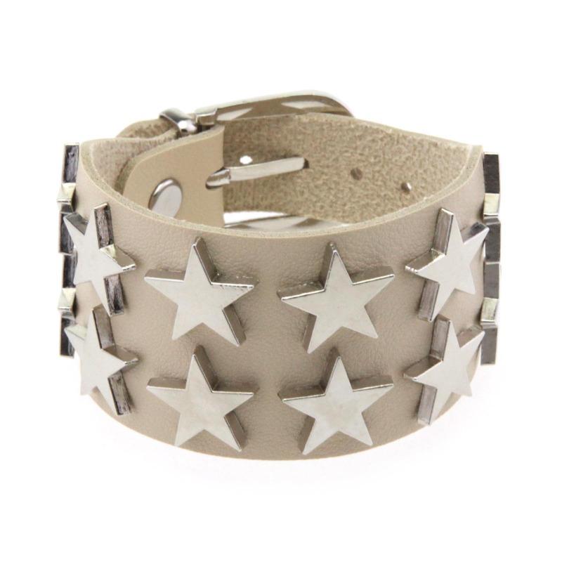 Creative Personality Punk Double Row Pentagram Bracelet Bracelet Simple Popular Versatile Couple Hand Ornament Chain