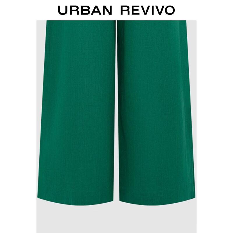 UR Women's Casual High-Waist Wide-Leg Pants with Beaded Drawstring