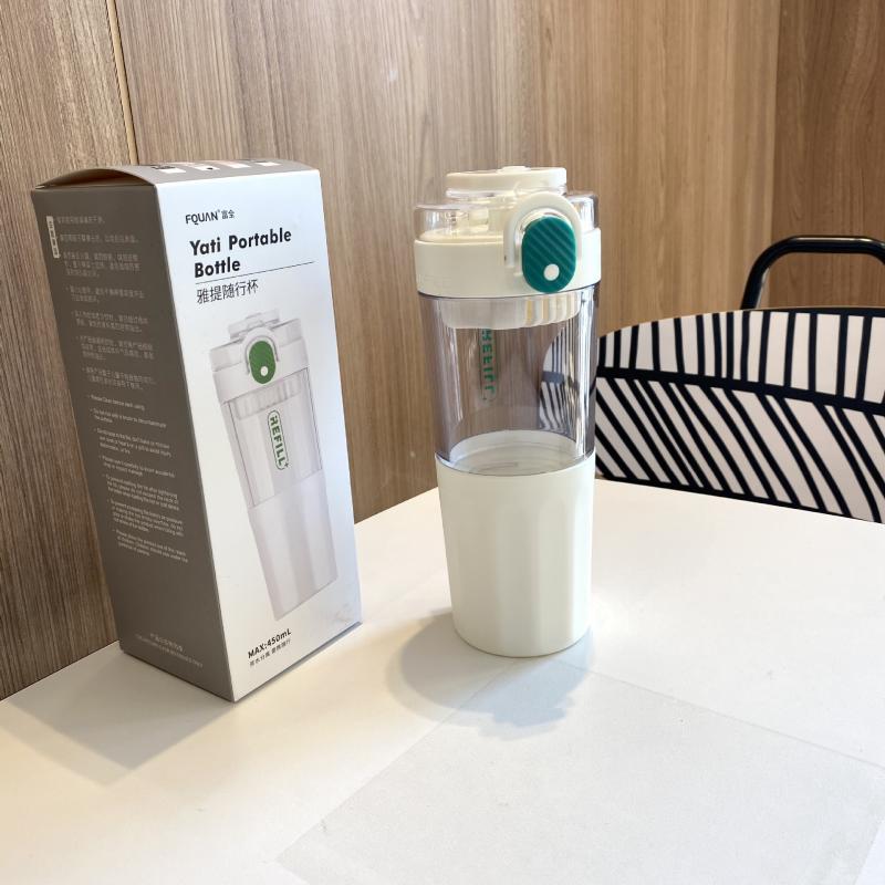 450Ml Plastic Transparent Water Bottle with Tea Filter Drinking Portable Sport Cup Kid School Outdoor Sport Camping