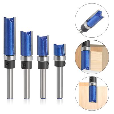 Mèches de toupie 4 pièces/ensemble, tige de 6.35mm, acrylique bleu de 6mm