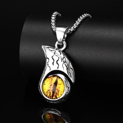 Vintage Viking Sex Demon Eyes Punk Style Necklace Popular Men's Pendant Holiday Party Gift Accessory