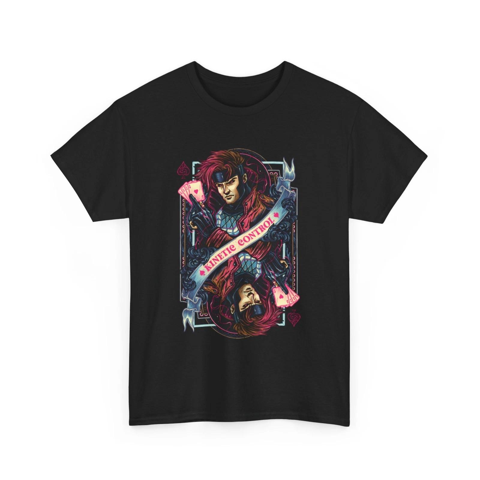 X-men Shirt | Gambito T-Shirt | Kinetic Control Card Shirt 2XL