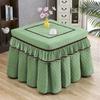 ZISIZ Padded Double-Sided Velvet Table Cover