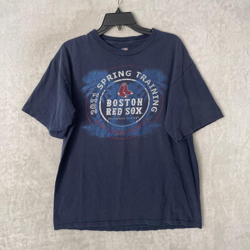 MLB Baseball Mens T Shirt 2011 Boston Red Sox Large Cotton Short Sleeve Crew