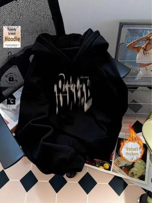 Men's Winter Thick Hooded Sweatshirt 2025 New Style Loose Pullover