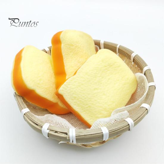 Stress Relief Squeeze Toy 1/2Pcs Simulated Toast Toy, Sliced Bread Sensory Soft Stretchy Fake Food Fidget for Kids Teens Adults Decompression Toys