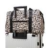 Travel bag Leopard print independent shoe compartment Large capacity hand bag Boarding fitness Yoga storage shoulder bag