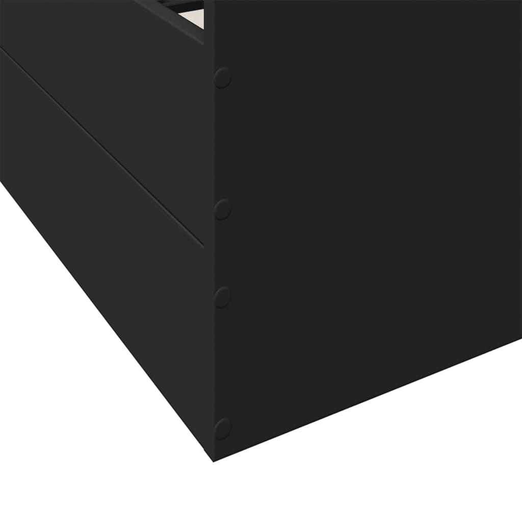 Bed Frame with Drawers Black 150 x 200 cm Engineered Wood