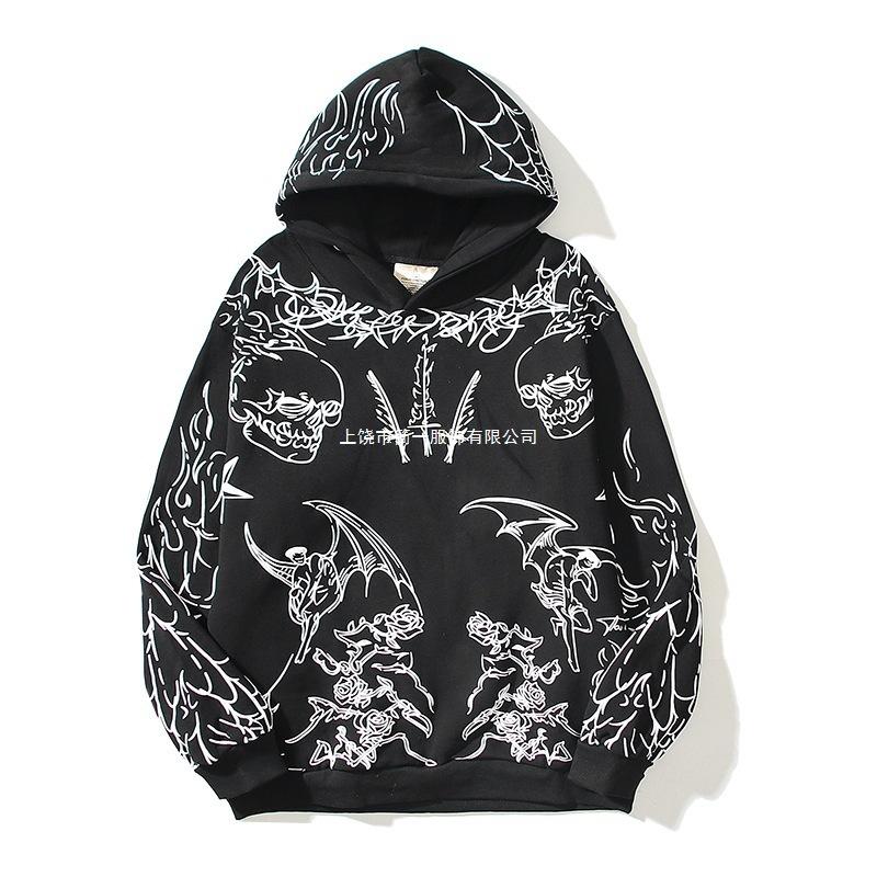 In spring and autumn, European and American street trendy brands, trendy personality demons, the same 3D digital printing sweater for men and women