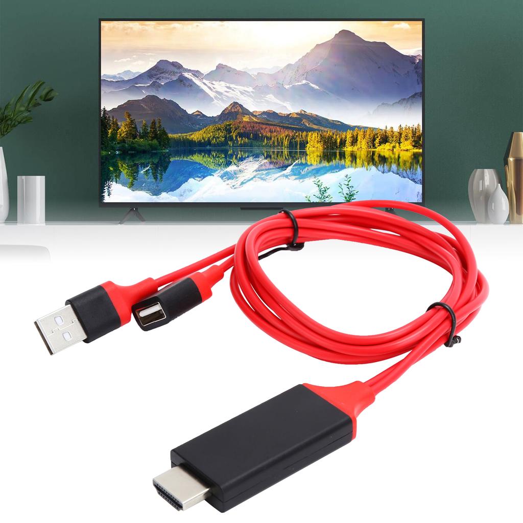 1080p TypeC Mobile Phone to HD Multimedia Interface Cable USB Adapter for    (Red )