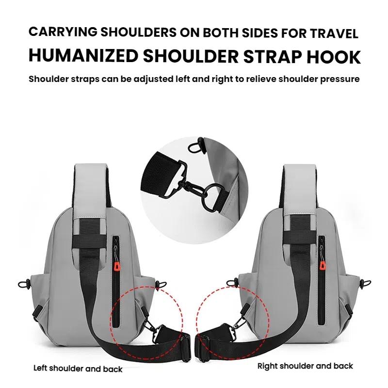 Men's Chest Bag Multi Functional Outdoor Shoulder Bag Adjustable Strap Large Capacity Daily Sports Walking Crossbody Bags