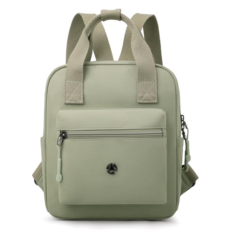Nylon Backpack Women's Schoolbag Solid Color Small Handbag Travel Lightweight Backpack