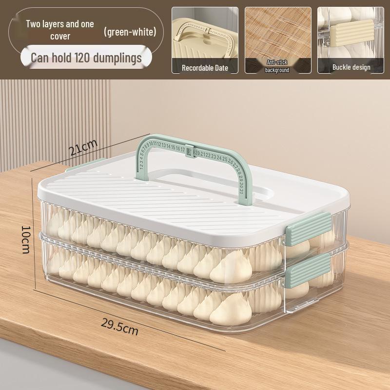 Mehrschichtige Lebensmittelgeeignete Gefrieraufbewahrungsbox für Teigtaschen und Wontons