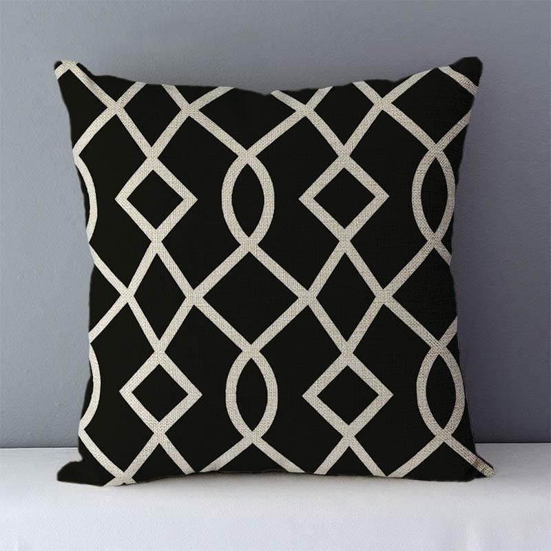 Quality Cozy Popular Geometric Couch Cushion Cover Home Decorative Pillows 45X45Cm For Bed Seat Back Cushions Bedding Pillowcase
