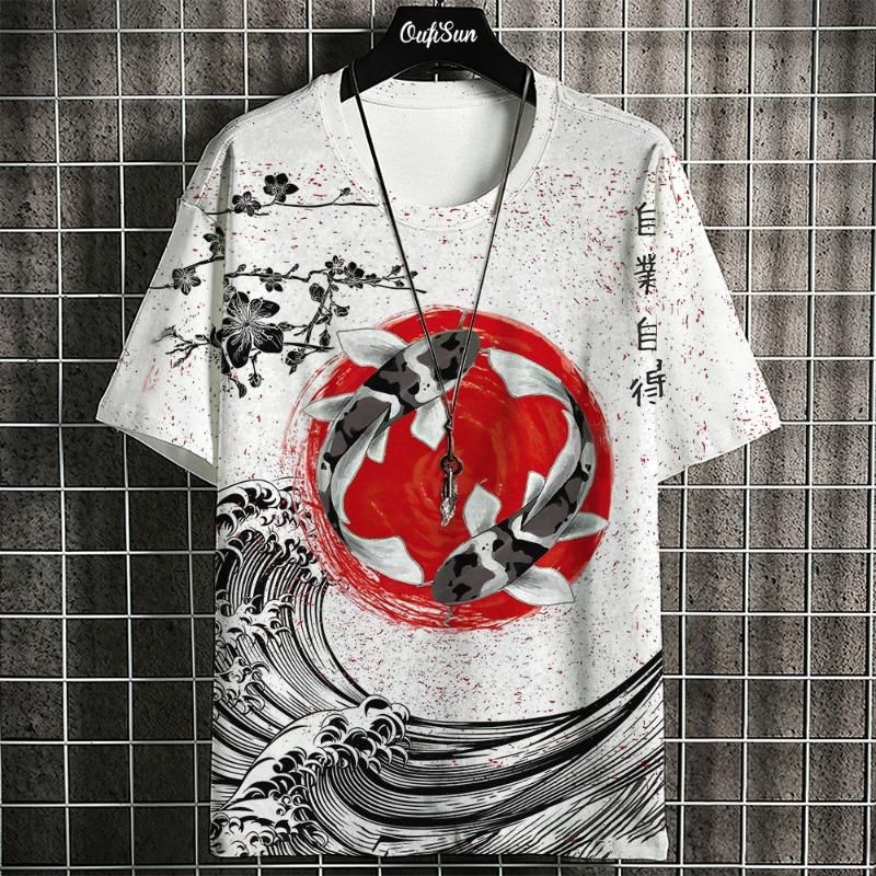 Pattern T Shirt For Men Colorful 3D Printed Tees Summer Casual Short Sleeve Loose