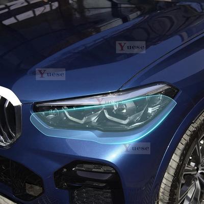 Voor BMW X5 G05 M SPORT - 2 Stuks Auto Koplamp Beschermfolie Transparant Gerookt Zwart TPU Sticker