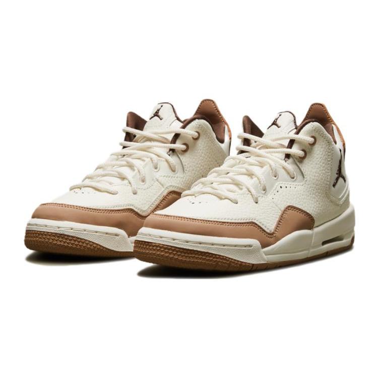New Jordan Courtside 23 Slip Resistant Cushioning Wear Resistant Mid Top Children's Basketball Shoes White Teenagers FQ6861-121