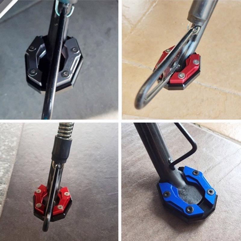 Motorbike Stand Extension Pad for NAMX155 Universal Kickstand Plate Metal Motorcycle Foot Side Stand Cover with Wrench