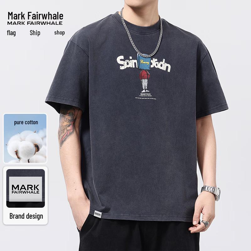 MARK FAIRWHALE Men s Loose Fit Cotton T-Shirt 3XL