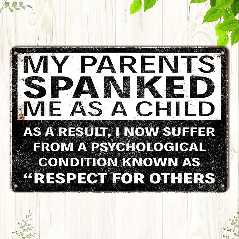 

Metal Sign - Humorous Respect for Others Quote, Rustic Wall Decor for Home, Bar, Cafe, Garden, , Distressed Finish, Perfec 20x30cm（7.8x11.8inch）