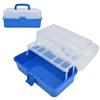 Förvaringslåda i plast Portabel 3-lagers Vikbar Handhållen Verktygsorganisatör med Transparent Lock