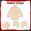 30 Pieces Unfinished Cutouts Blank Wood Slices 4" X 3.5" Wooden for DIY Crafts Party