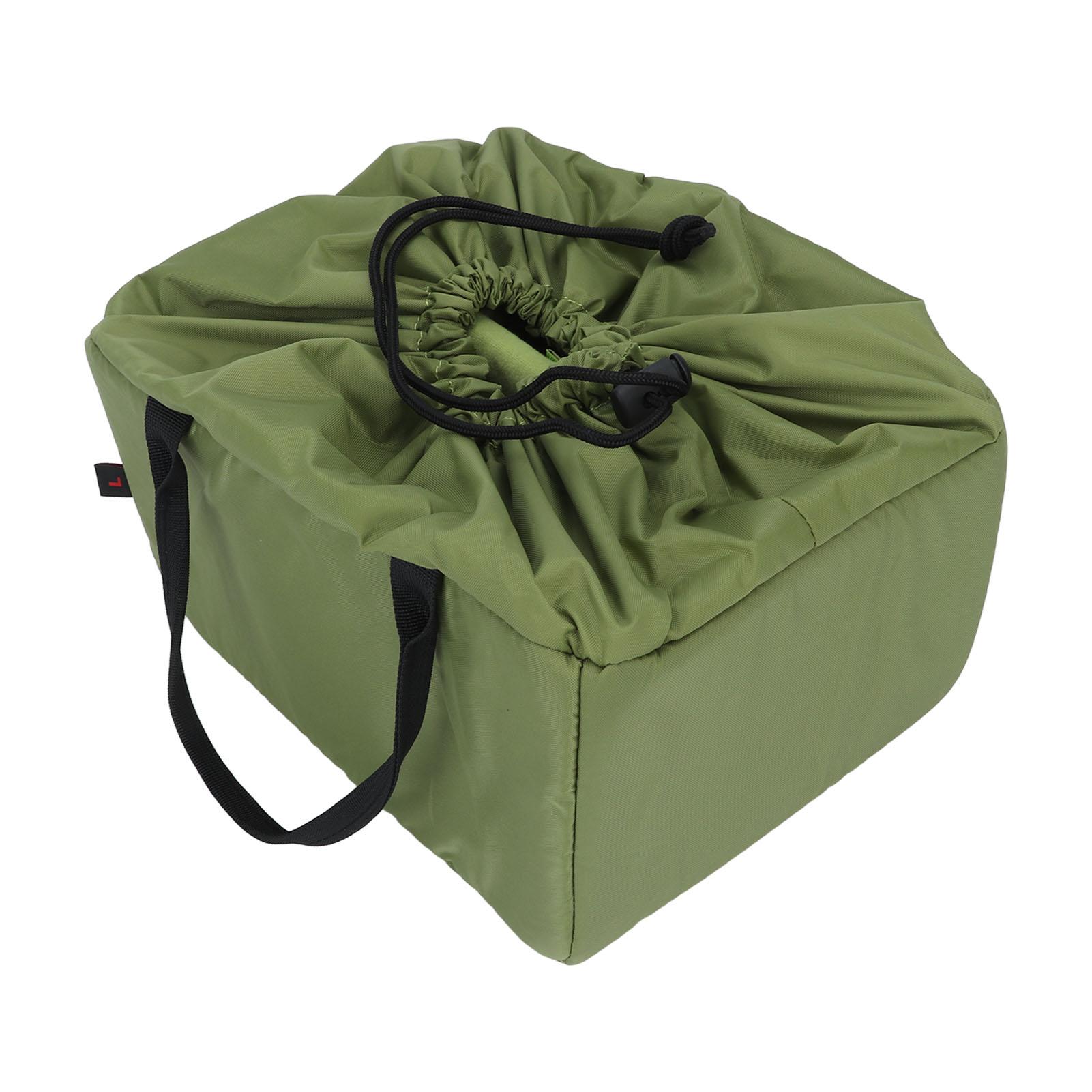 

DSLR Camera Handbag Large Capacity Shockproof Camera Padded Bag Case with Drawstring Opening for Outdoor Fruit Green