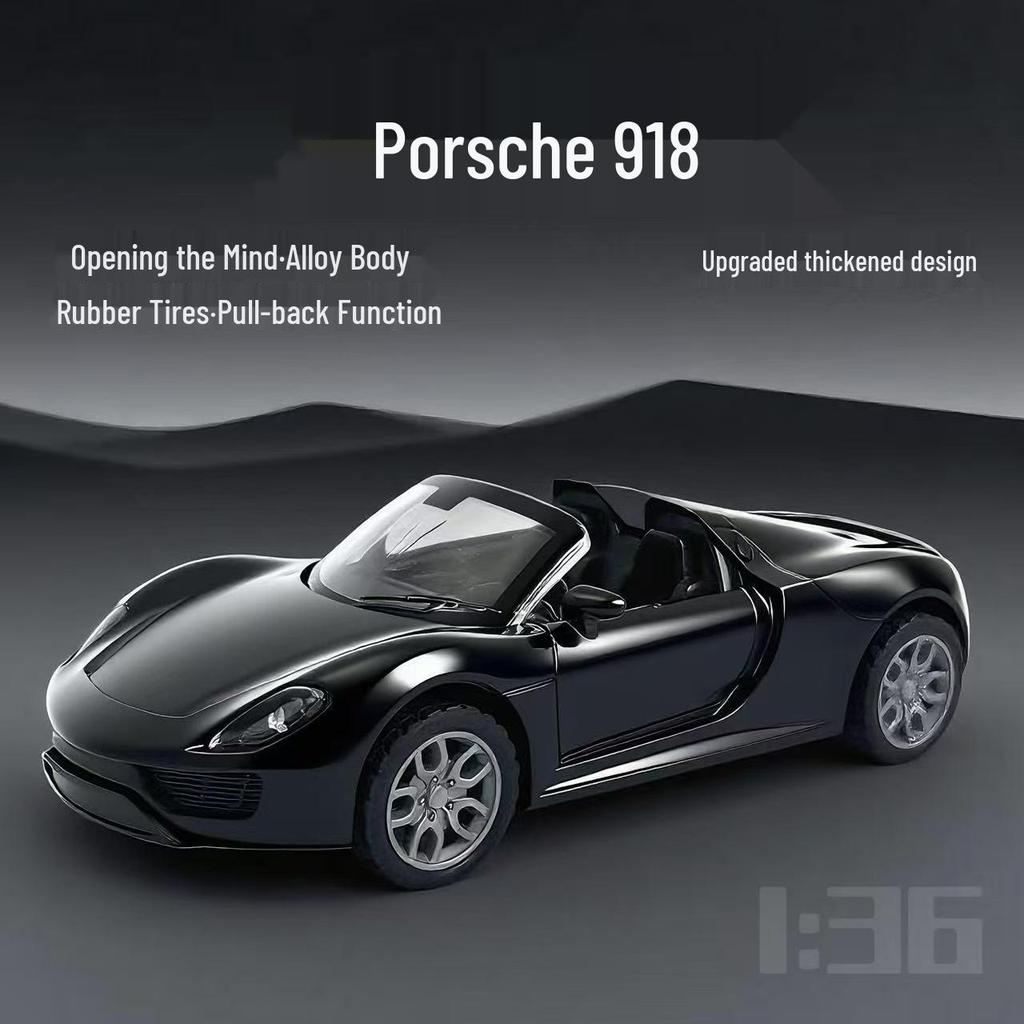 Porsche 918 Pull-Back Diecast Car Model Toy 