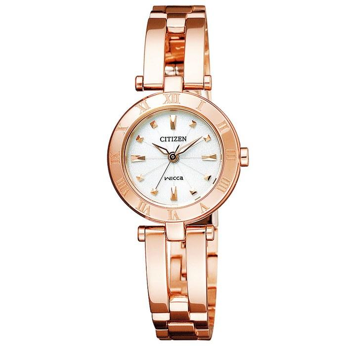 [CITIZEN] Wicca Watch NA15-1573 – Women s Solar Analog – Gold/White
