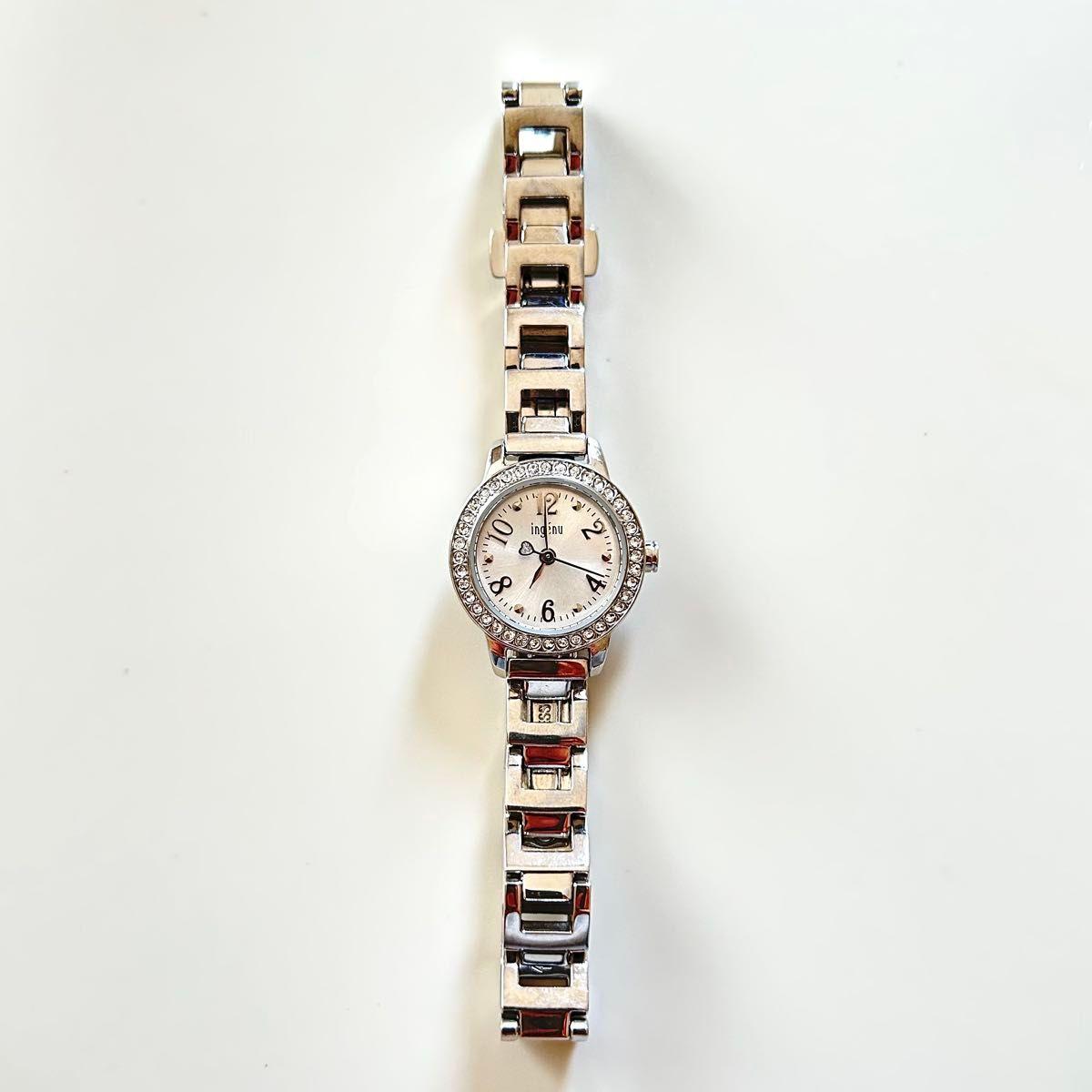 SEIKO ALBA ingnu ladies watch *Battery dead ingenu Ingenu Silver Rhinestone