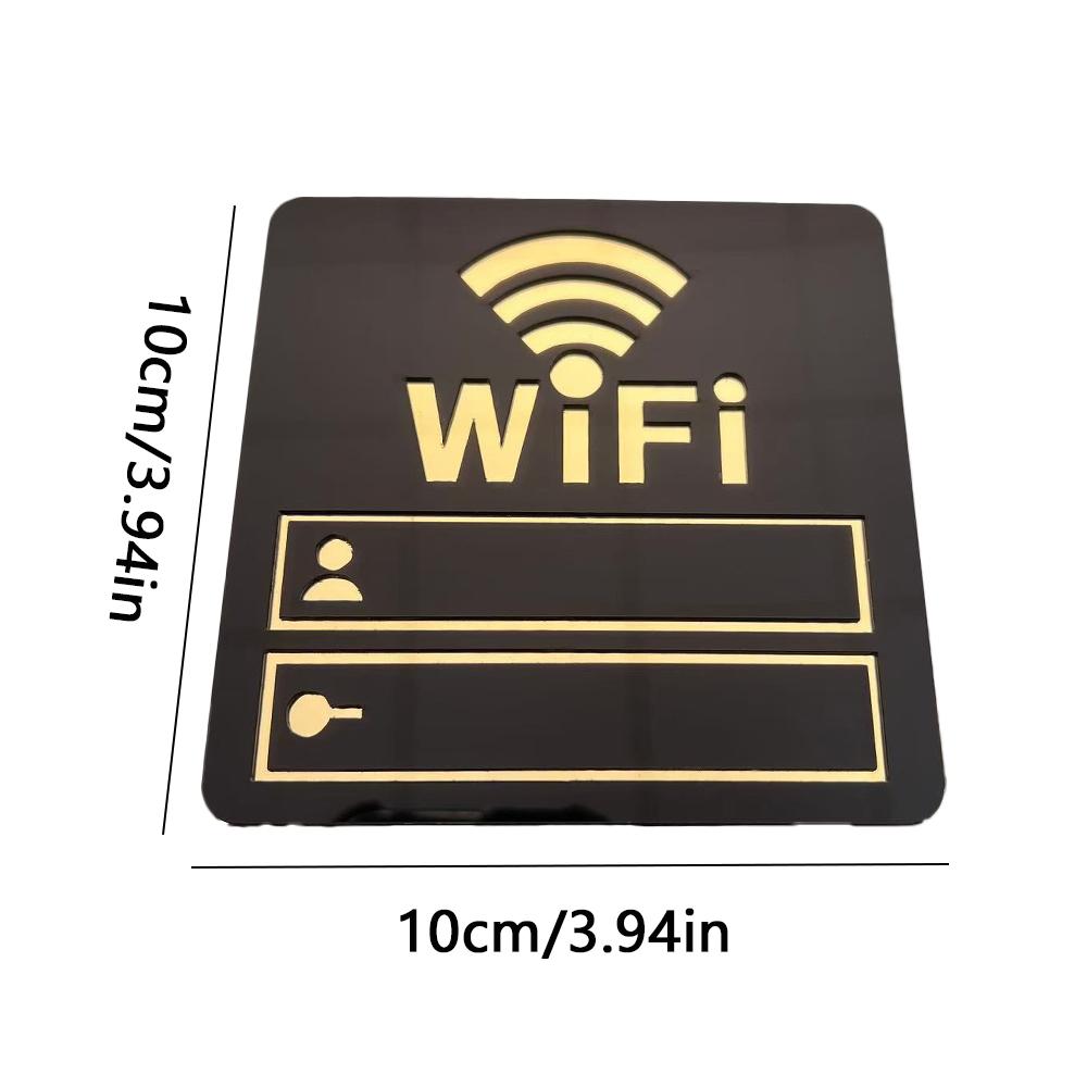 

1pcs Wifi Password Sign Acrylic Material Wireless Network Coverage Signage Restroom Plaque Home Hotel Display Guest Information