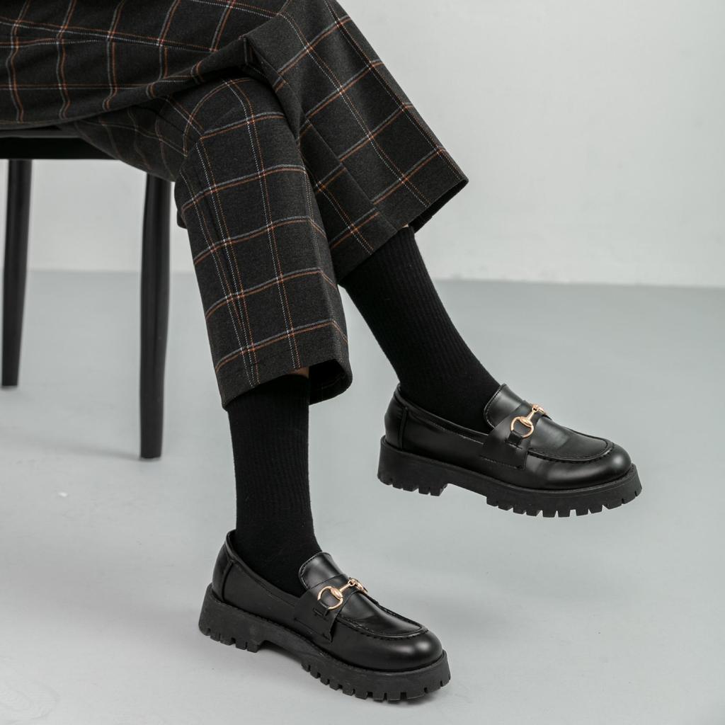 Podzim Zima Vlněné Kostkované Dámské Formální Rovné S Vysokým Pasem Délka Ke Kotníkům Šik Volné Dámské Kalhoty Kapsa